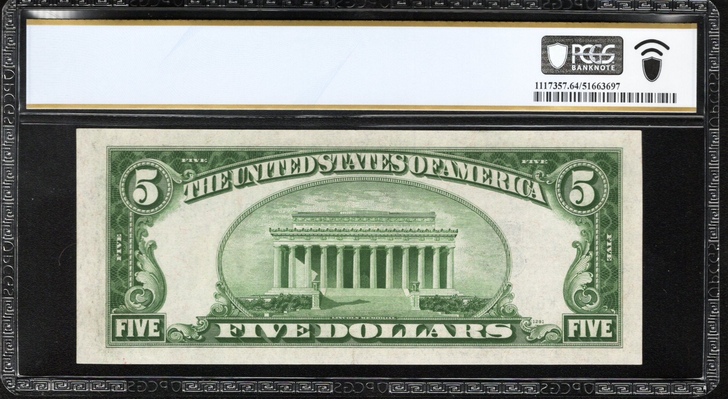 1934-A $5 NORTH AFRICA Silver Certificate PCGS 64 Fr 2307 WWII CURRENCY 07128