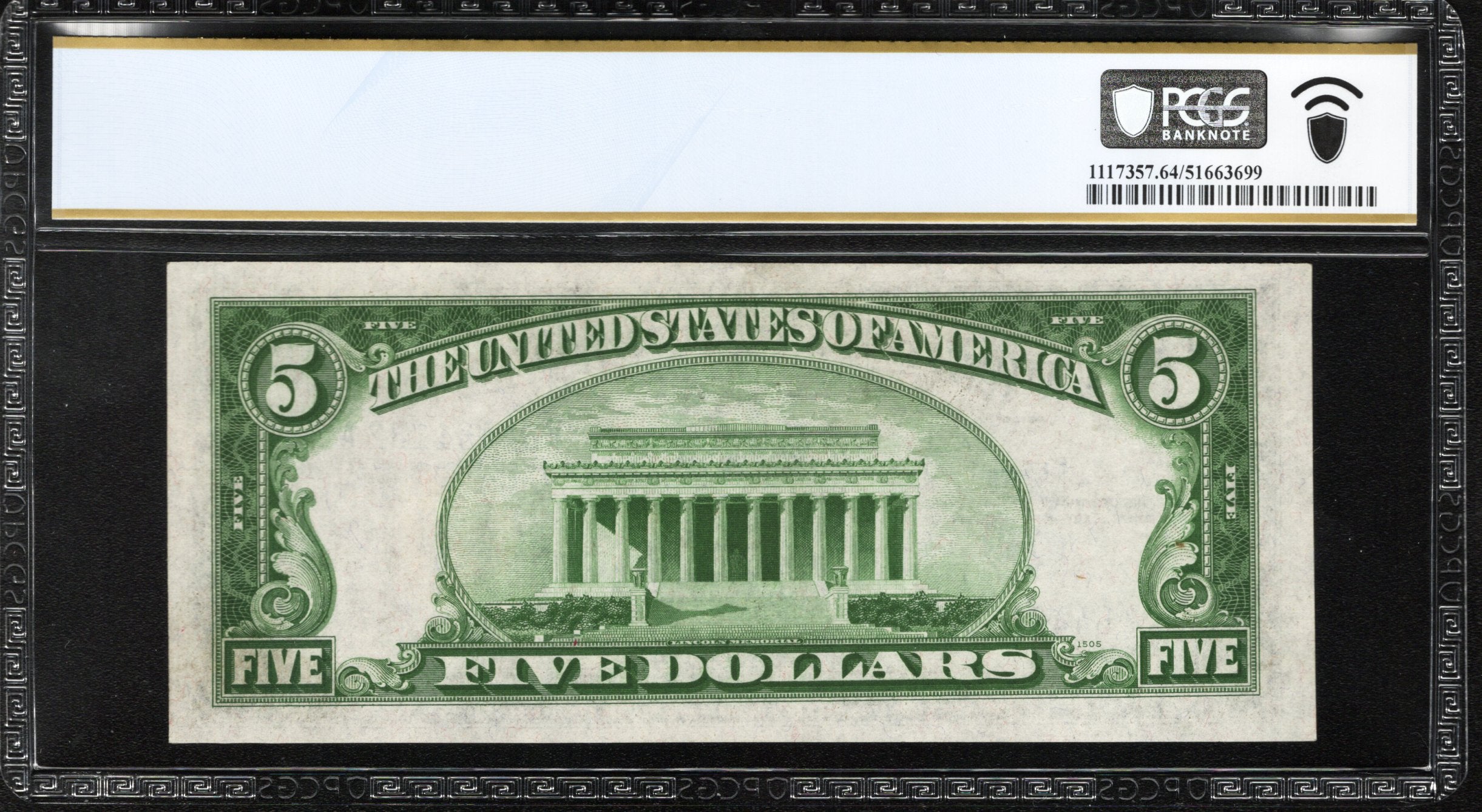 1934-A $5 NORTH AFRICA Silver Certificate PCGS 64 Fr 2307 WWII CURRENCY 61132