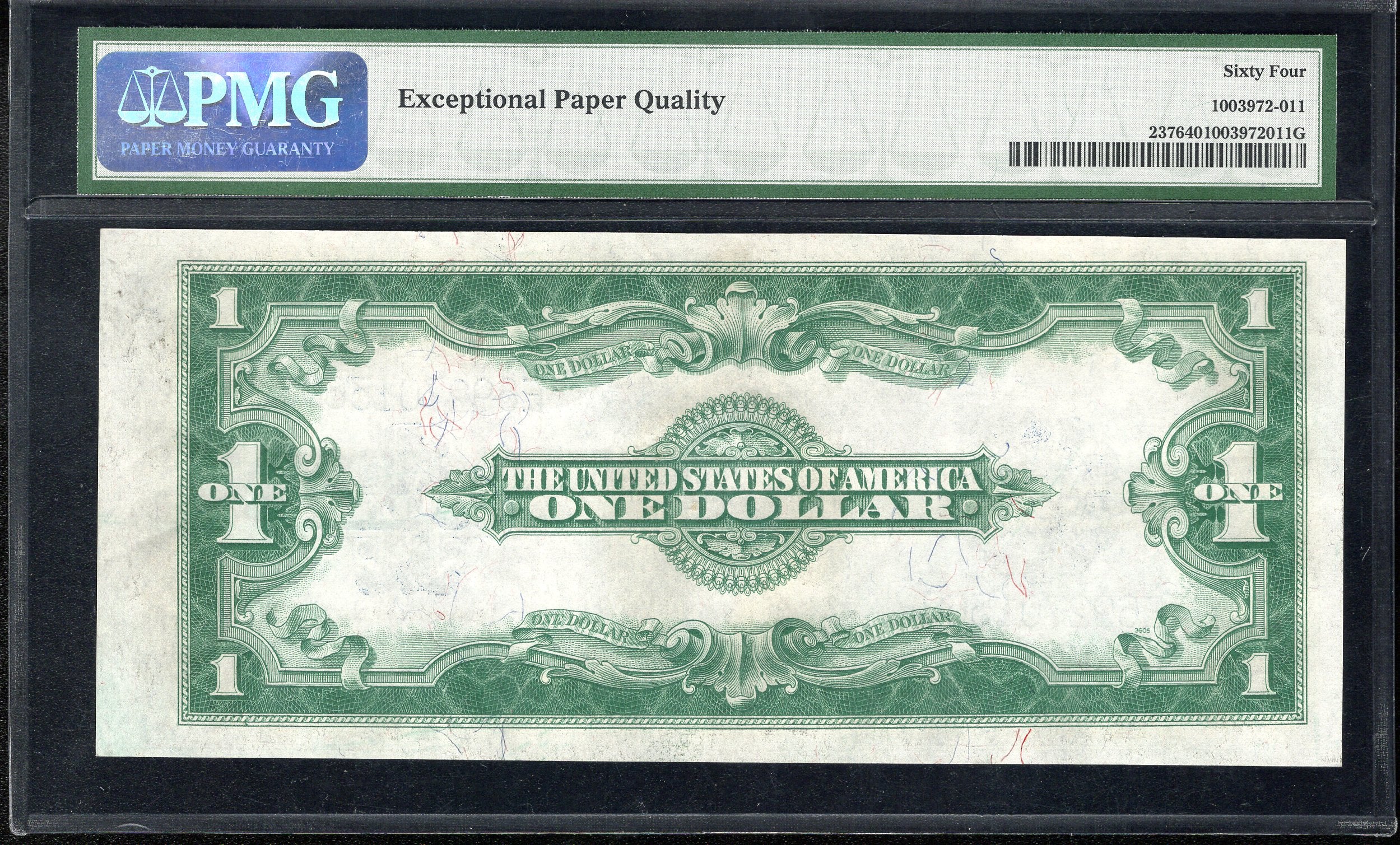 1923 $1 SILVER CERTIFICATE HORSEBLANKET PMG 64 EPQ Fr 237 ONE DOLLAR BILL 70136