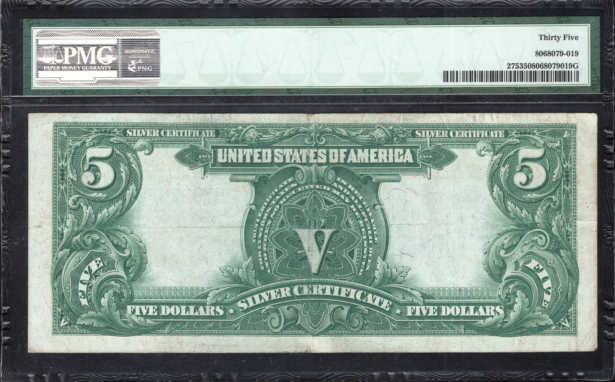 1899 $5 SILVER CERTIFICATE "CHIEF" PMG 35 Fr 275 24862