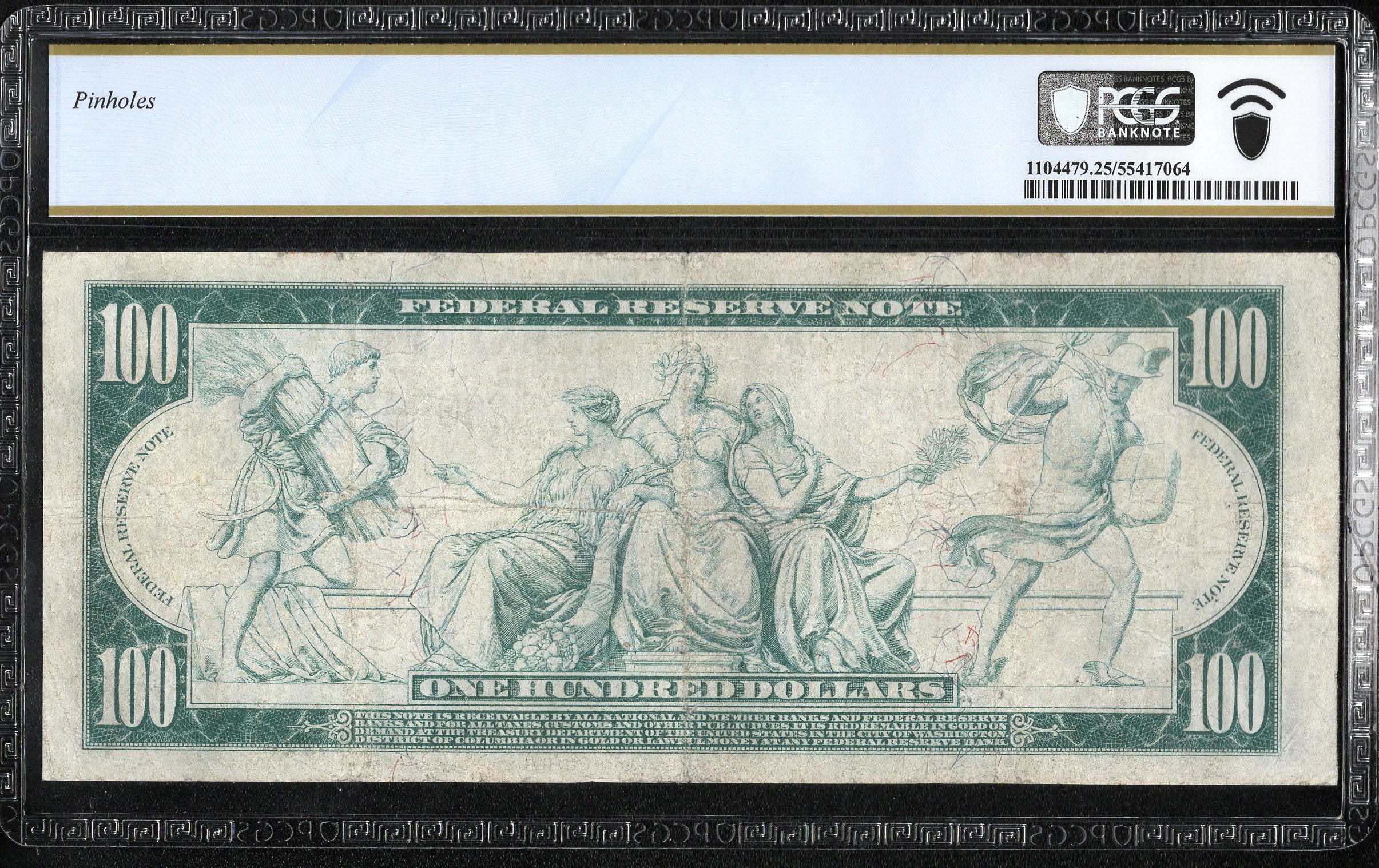 1914 $100 NEW YORK FEDERAL RESERVE NOTE FRN PCGS 25 COMMENT Fr 1090 06678