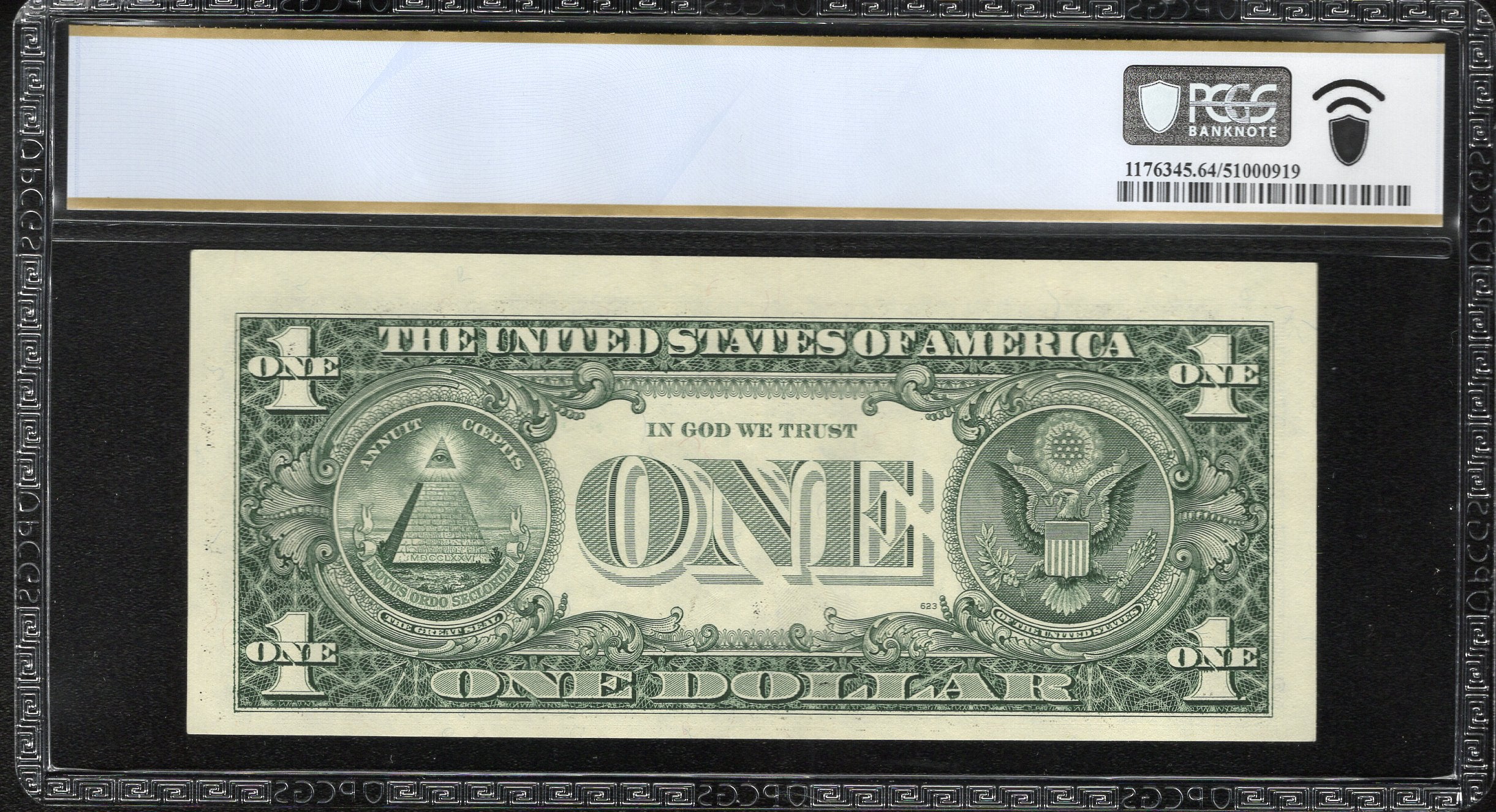1995 $1 FULL MATTE OFFSET PRINTING ERROR BOSTON FRN PCGS 64 PPQ 72699
