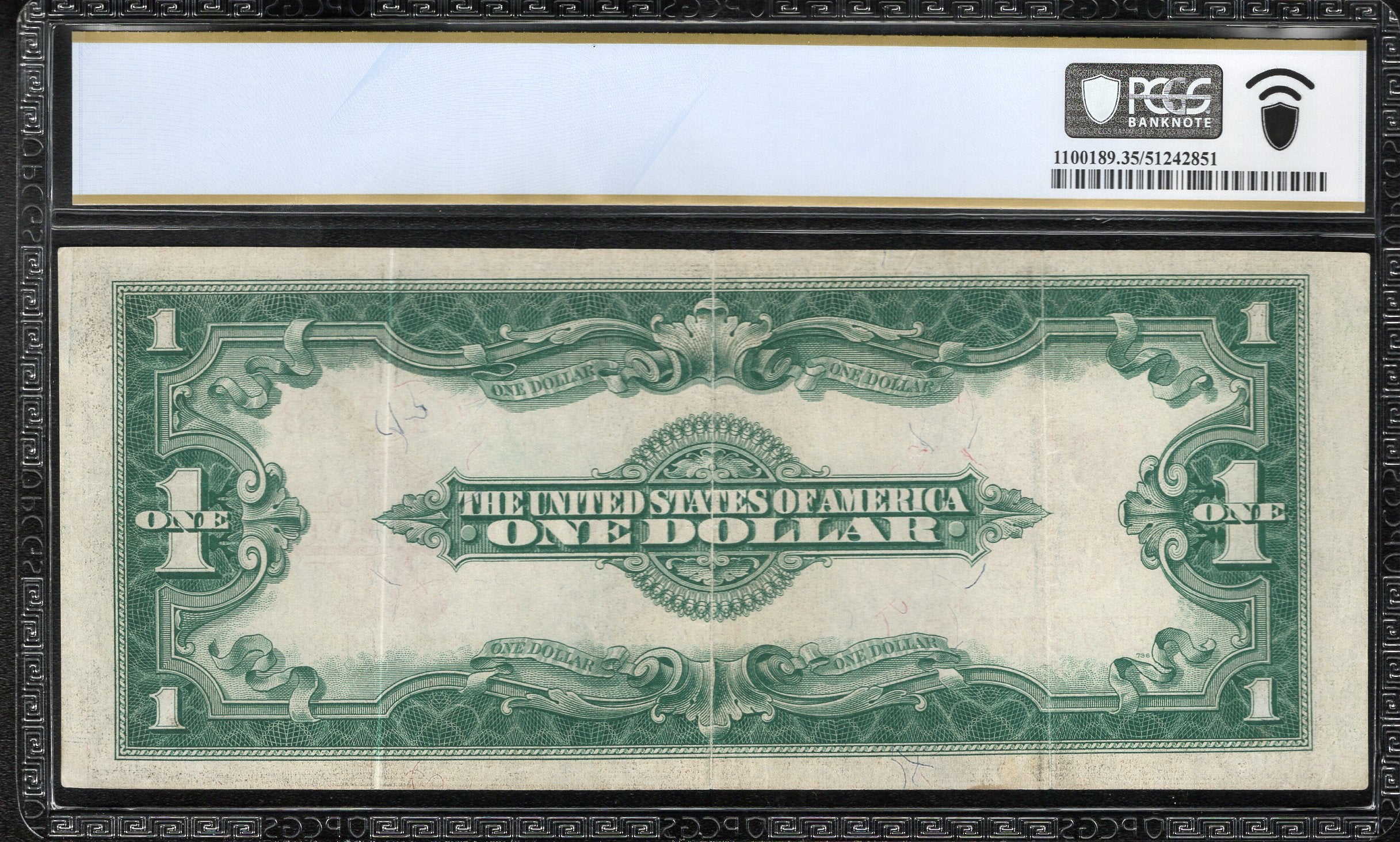 1923 $1 LEGAL TENDER NOTE PCGS 35 Fr 40 RED SEAL ONE DOLLAR BILL 46394