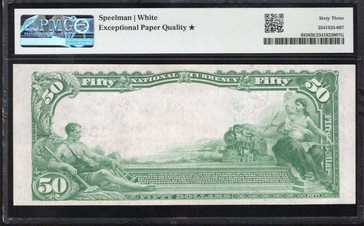 1902 $50 LOS ANGELES, CA NATIONAL BANK NOTE PMG 63 EPQ* CALIFORNIA