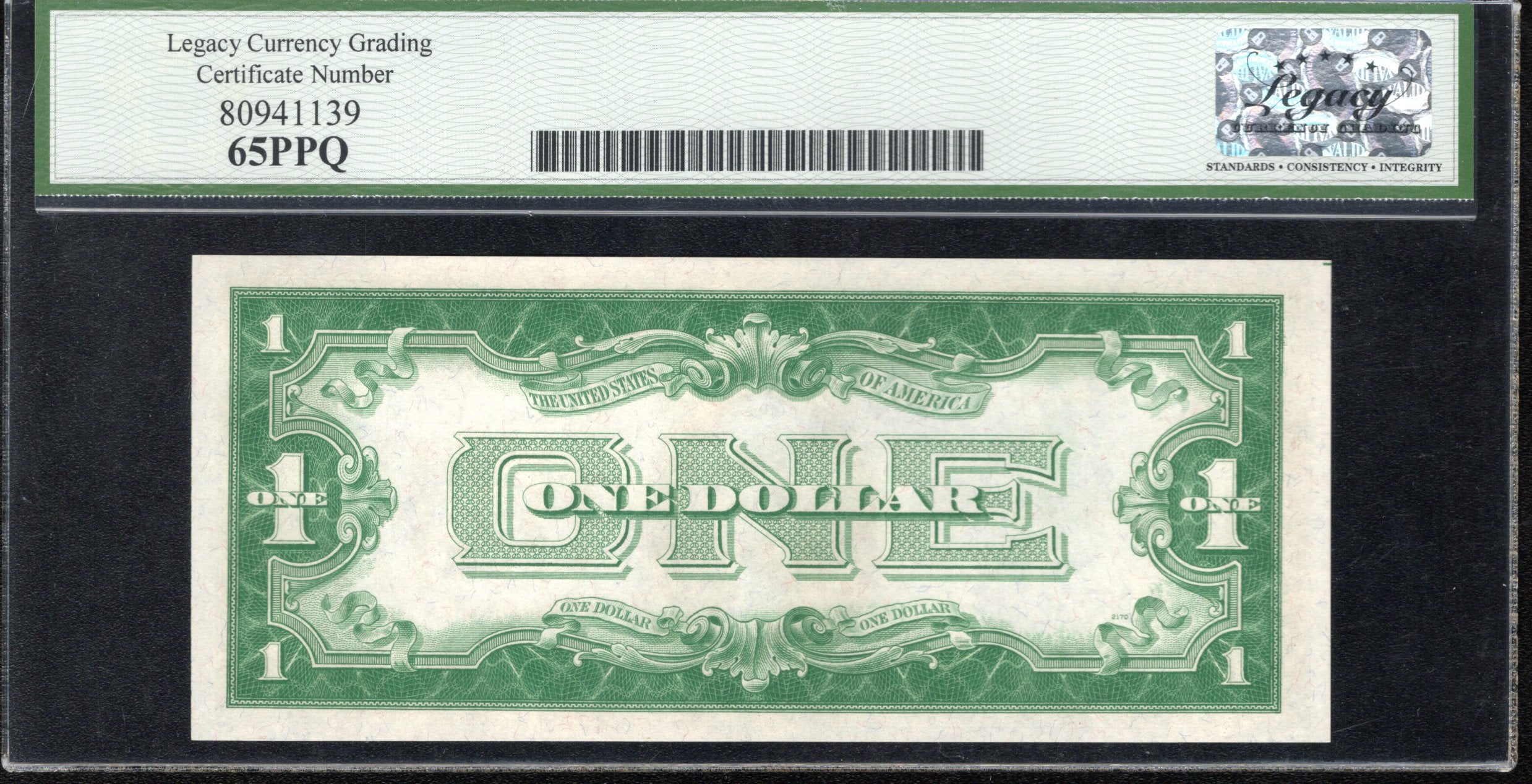 1934 $1 SILVER CERTIFICATE B-A Block LEGACY 65 PPQ Fr 1606 32412