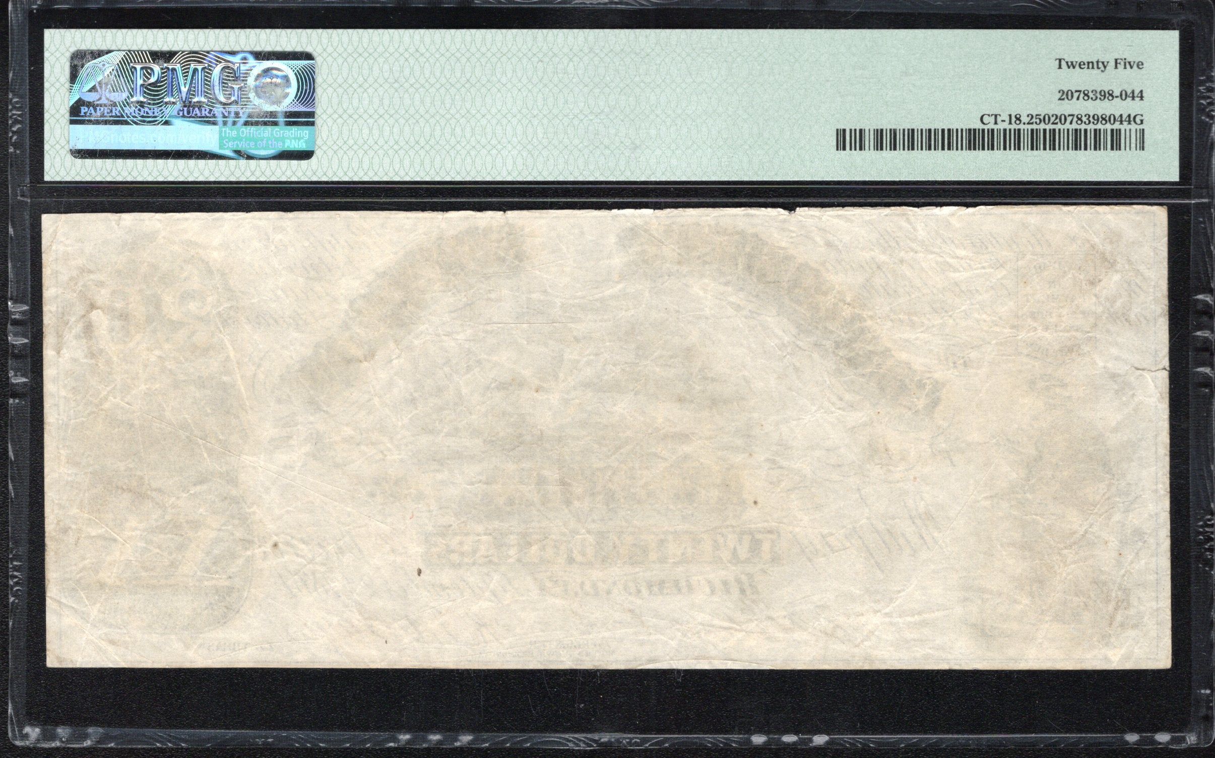 CT-18 $20 CONFEDERATE CURRENCY CONTEMPORARY COUNTERFEIT PMG 25 41427