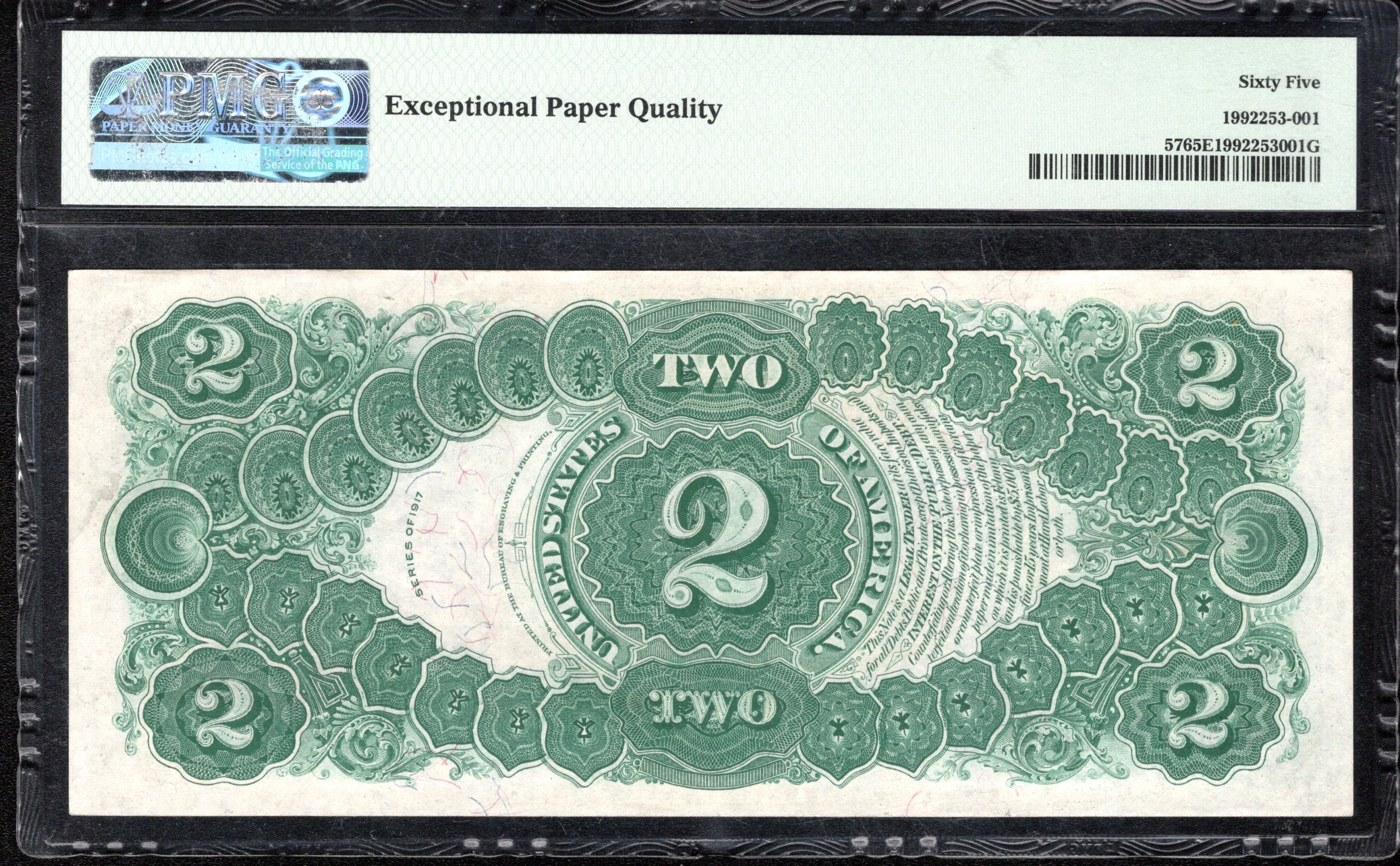 1917 $2 Legal Tender "Bracelet Back" PMG 65 EPQ Fr 57 33441