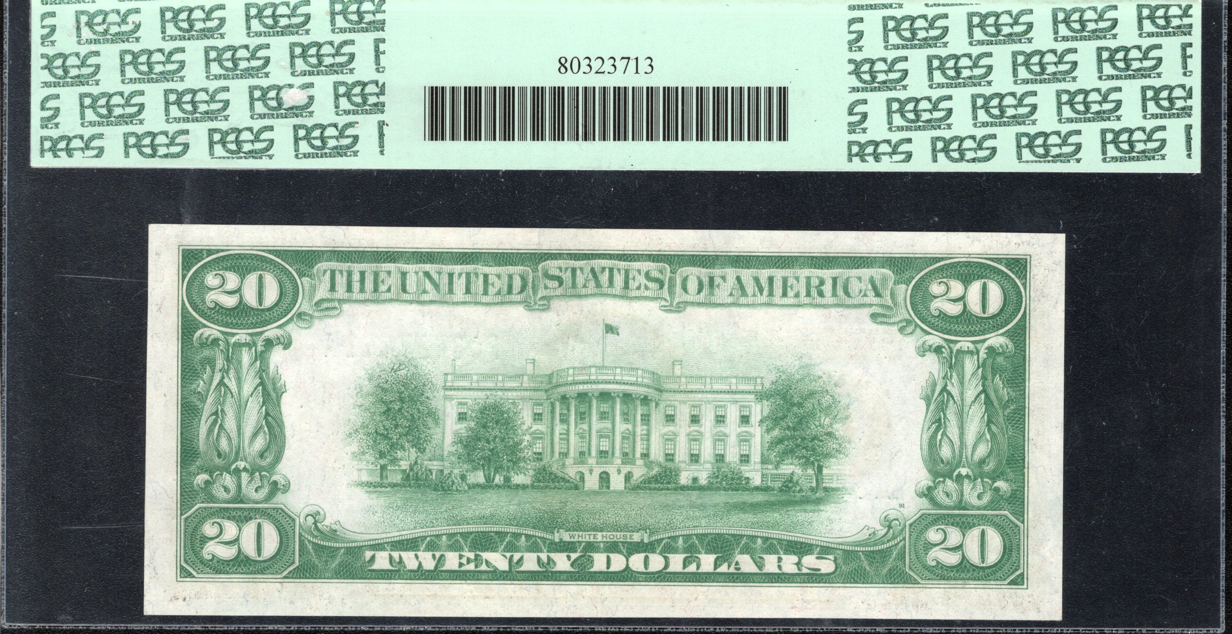 1928 $20 ATLANTA NUMERICAL FRN Federal Reserve Note PCGS 65 PPQ Fr 2050-F 27441