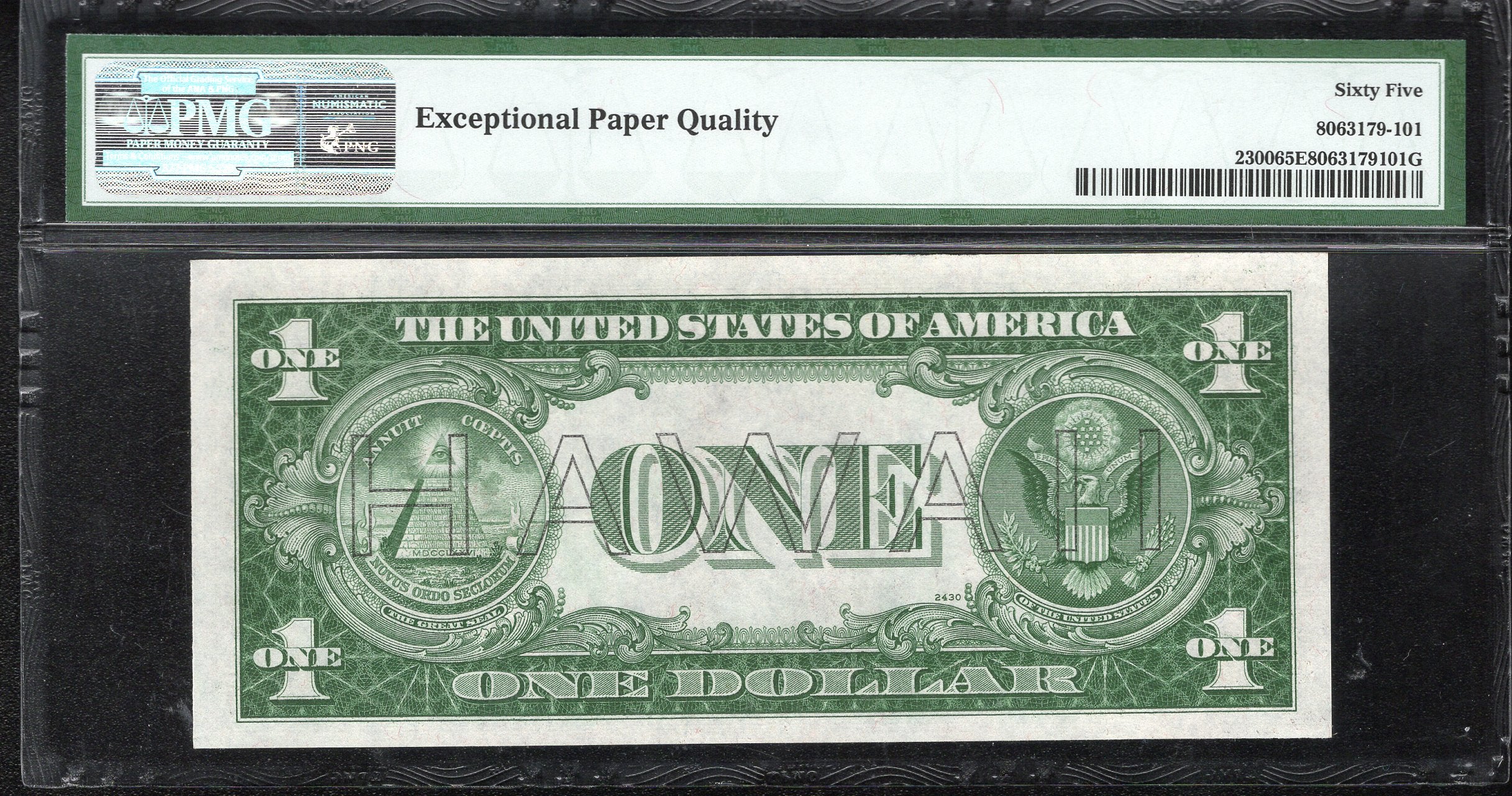 1935-A $1 HAWAII WWII EMERGENCY NOTE FRN Y-B BLOCK PMG 65 EPQ Fr 2300 49568