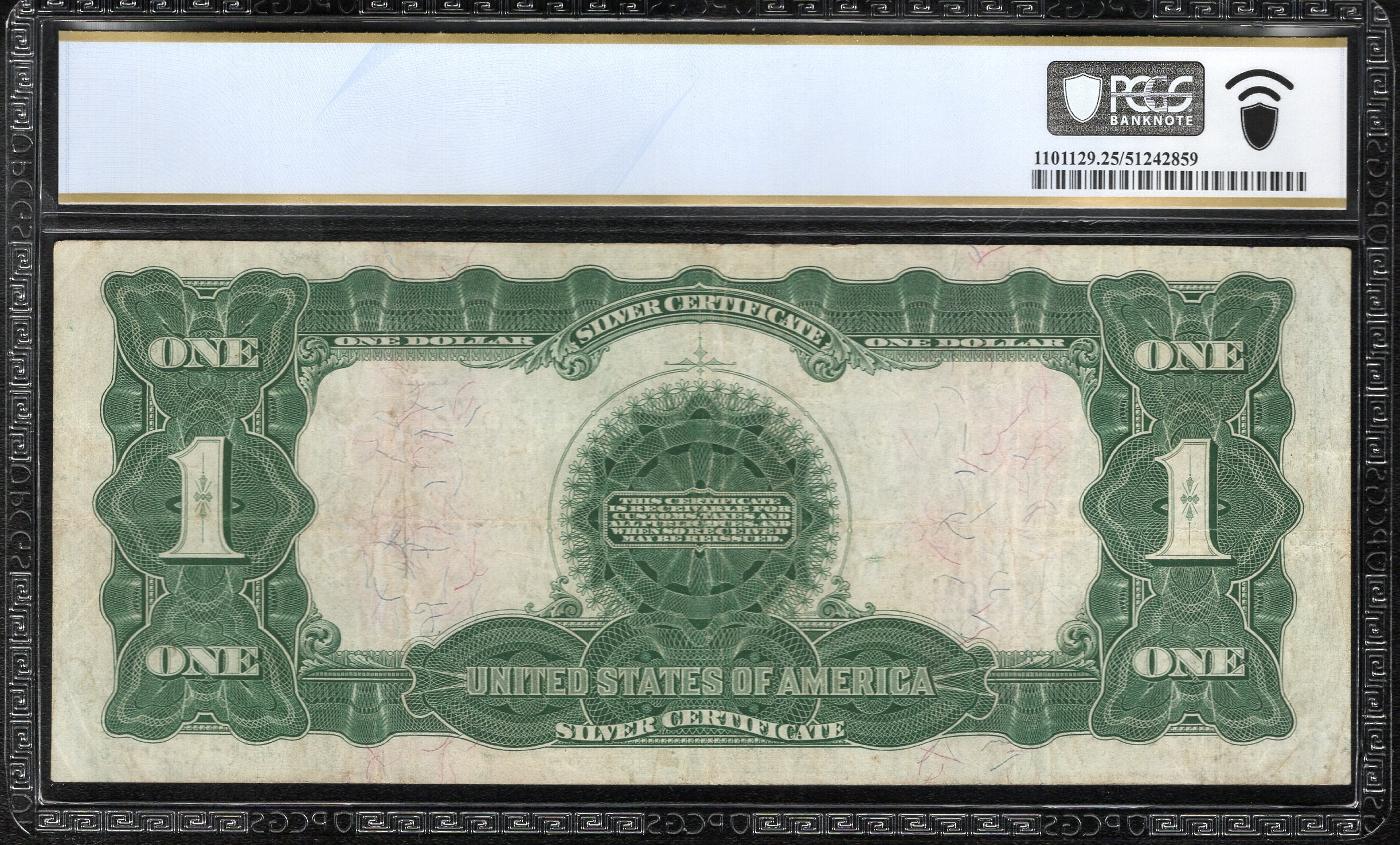 1899 $1 SILVER CERTIFICATE BLACK EAGLE PCGS 25 FR 232 24608