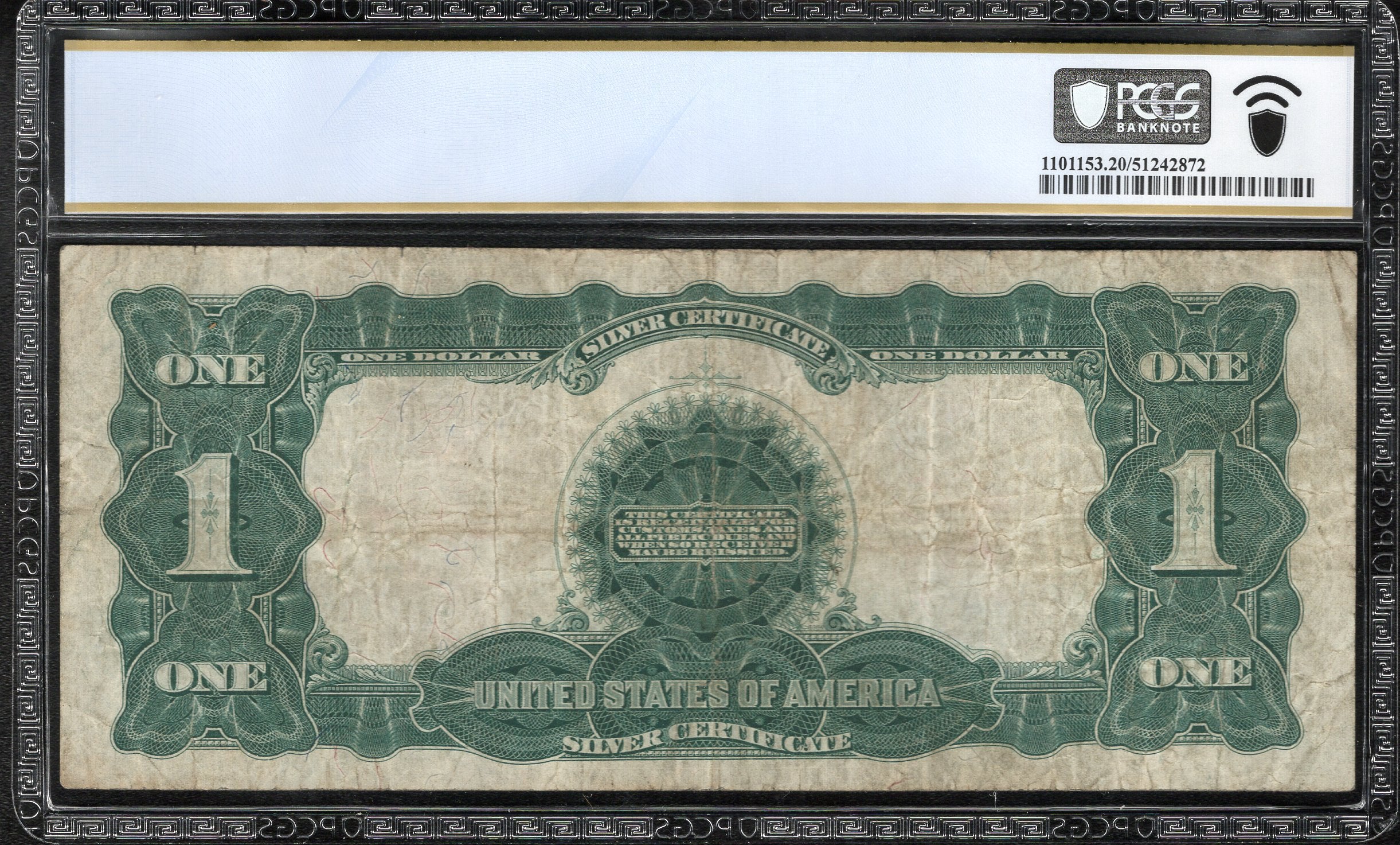 1899 $1 SILVER CERTIFICATE MULE BLACK EAGLE PCGS 20 FR 236m 52641