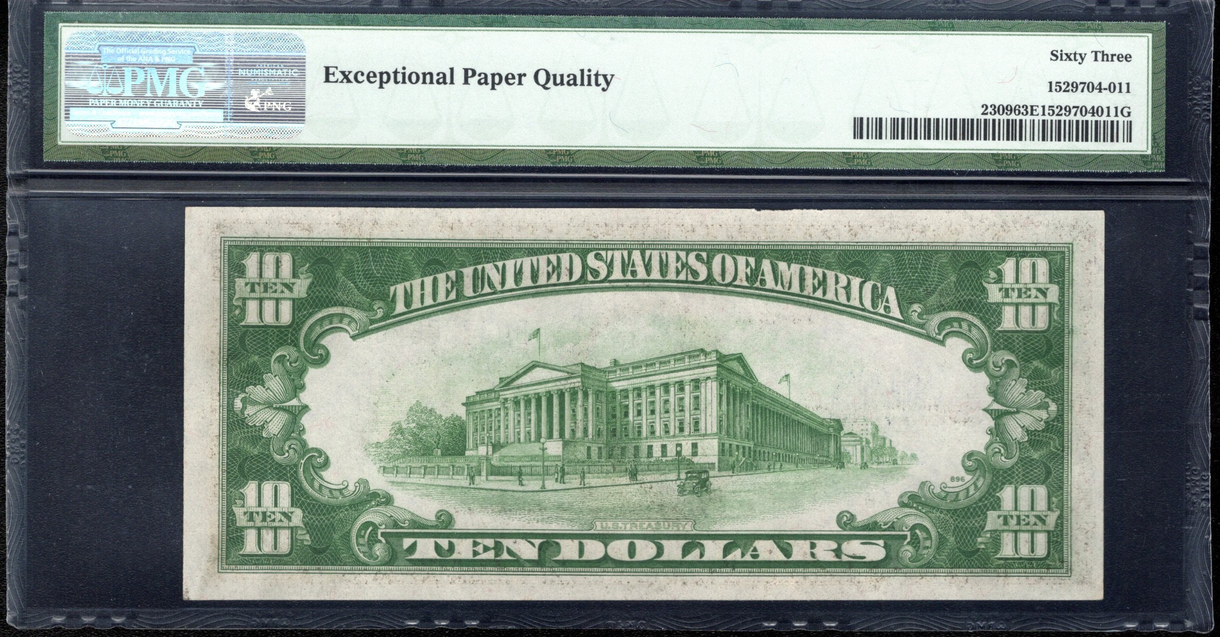 1934-A $10 NORTH AFRICA Silver Certificate PMG 63 EPQ Fr 2309 WWII CURRENCY 7656