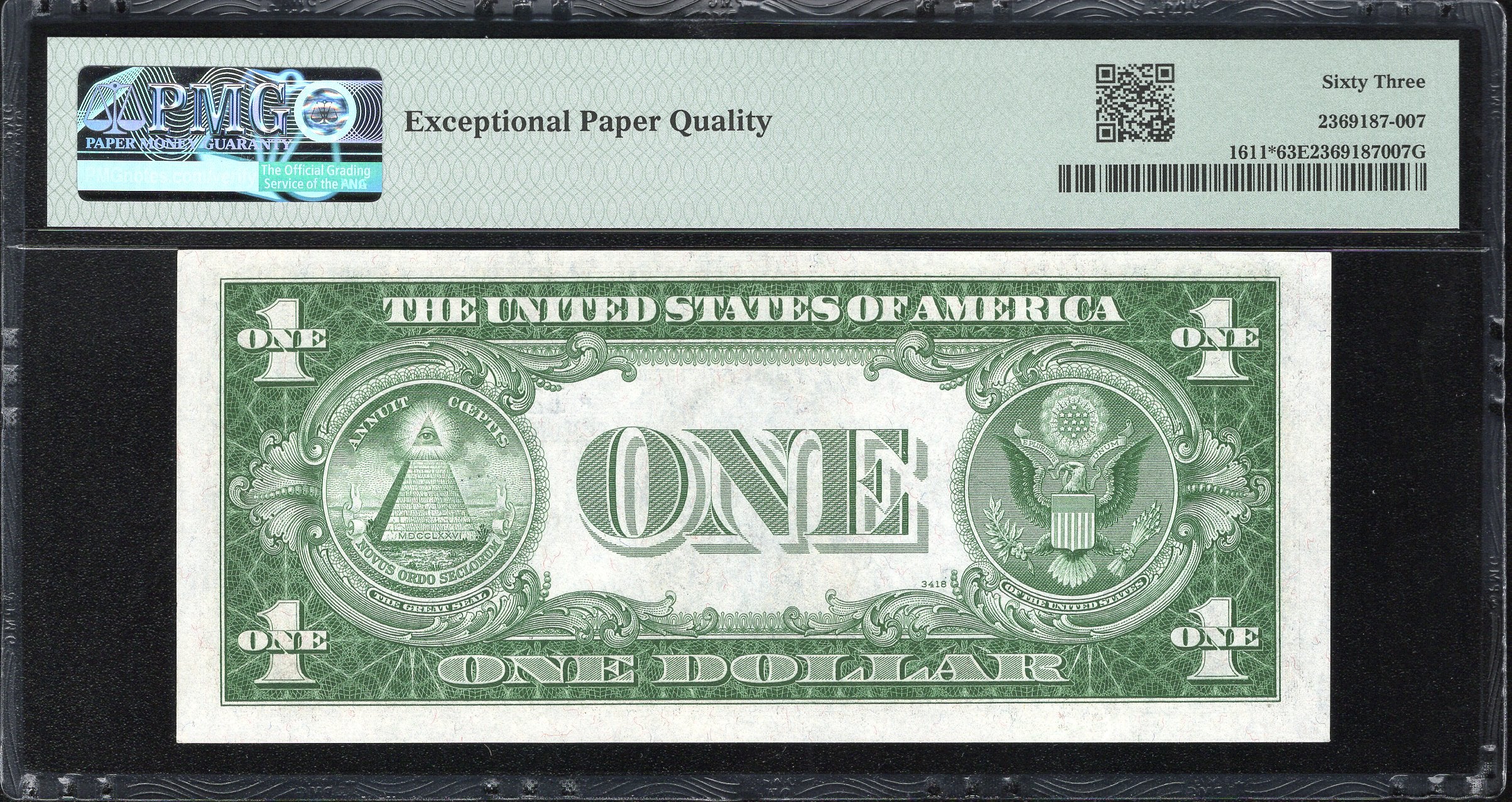 1935-B $1 SILVER CERTIFICATE STAR REPLACEMENT NOTE PMG 63 EPQ Fr 1611* 07700