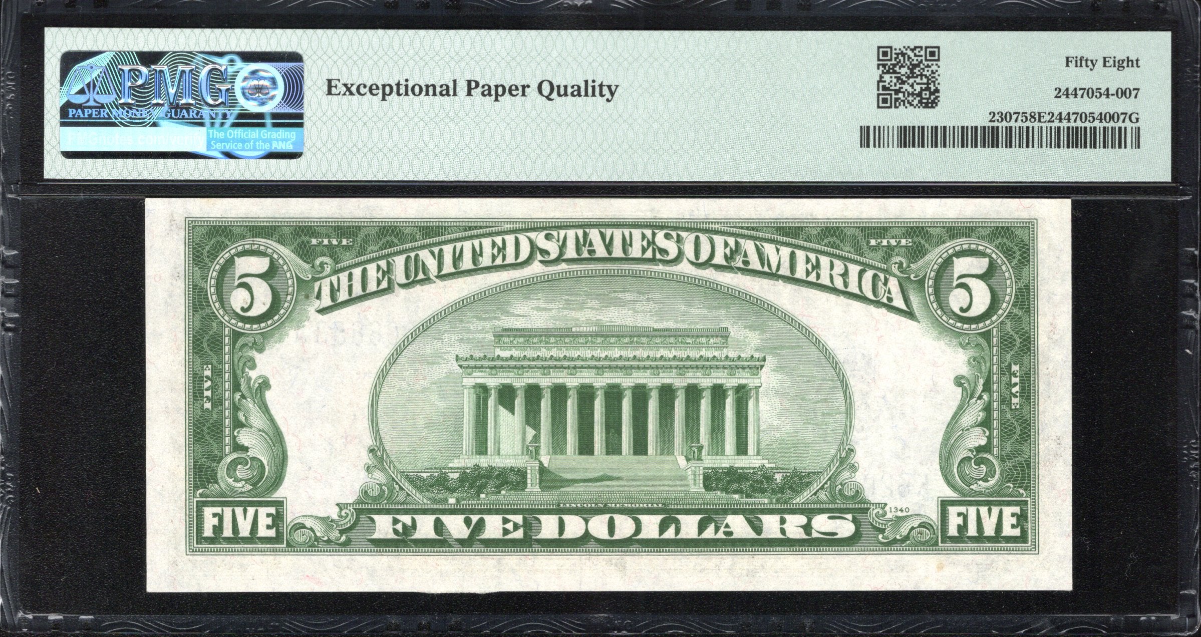 1934-A $5 NORTH AFRICA Silver Certificate PMG 58 EPQ Fr 2307 WWII CURRENCY 06853