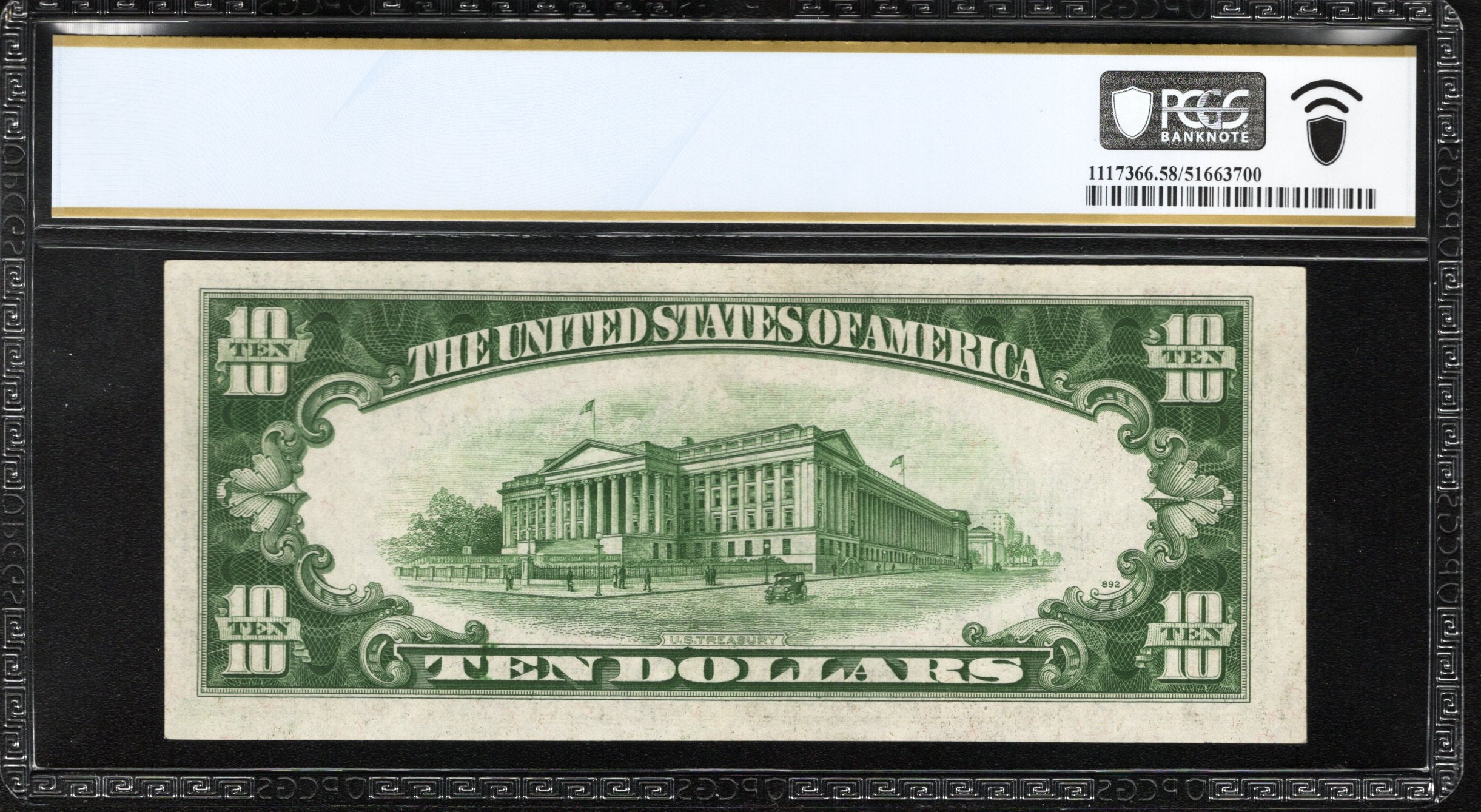 1934-A $10 NORTH AFRICA Silver Certificate PCGS 58 Fr 2309 WWII CURRENCY 37927
