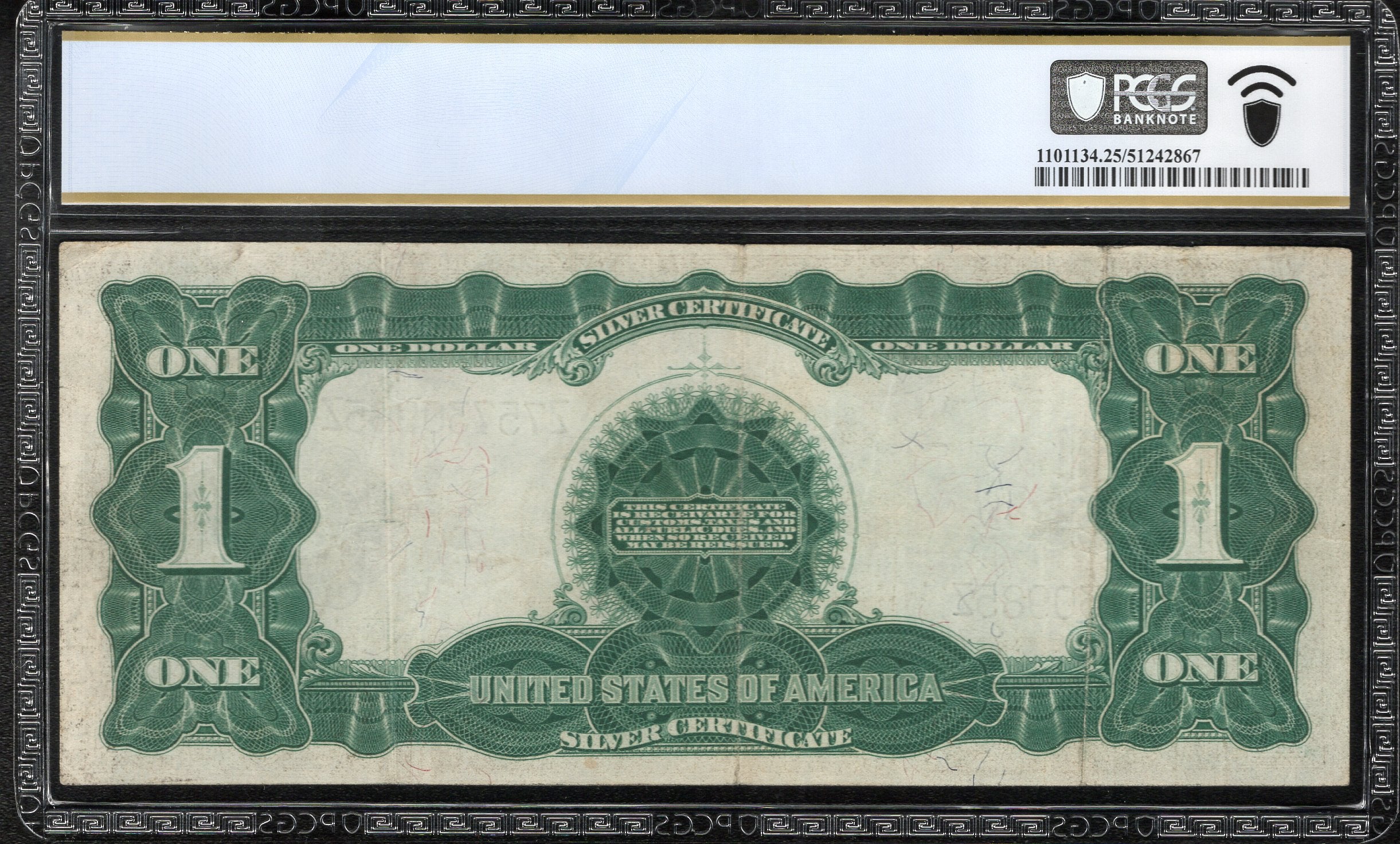1899 $1 SILVER CERTIFICATE BLACK EAGLE PCGS 25 FR 233 30985