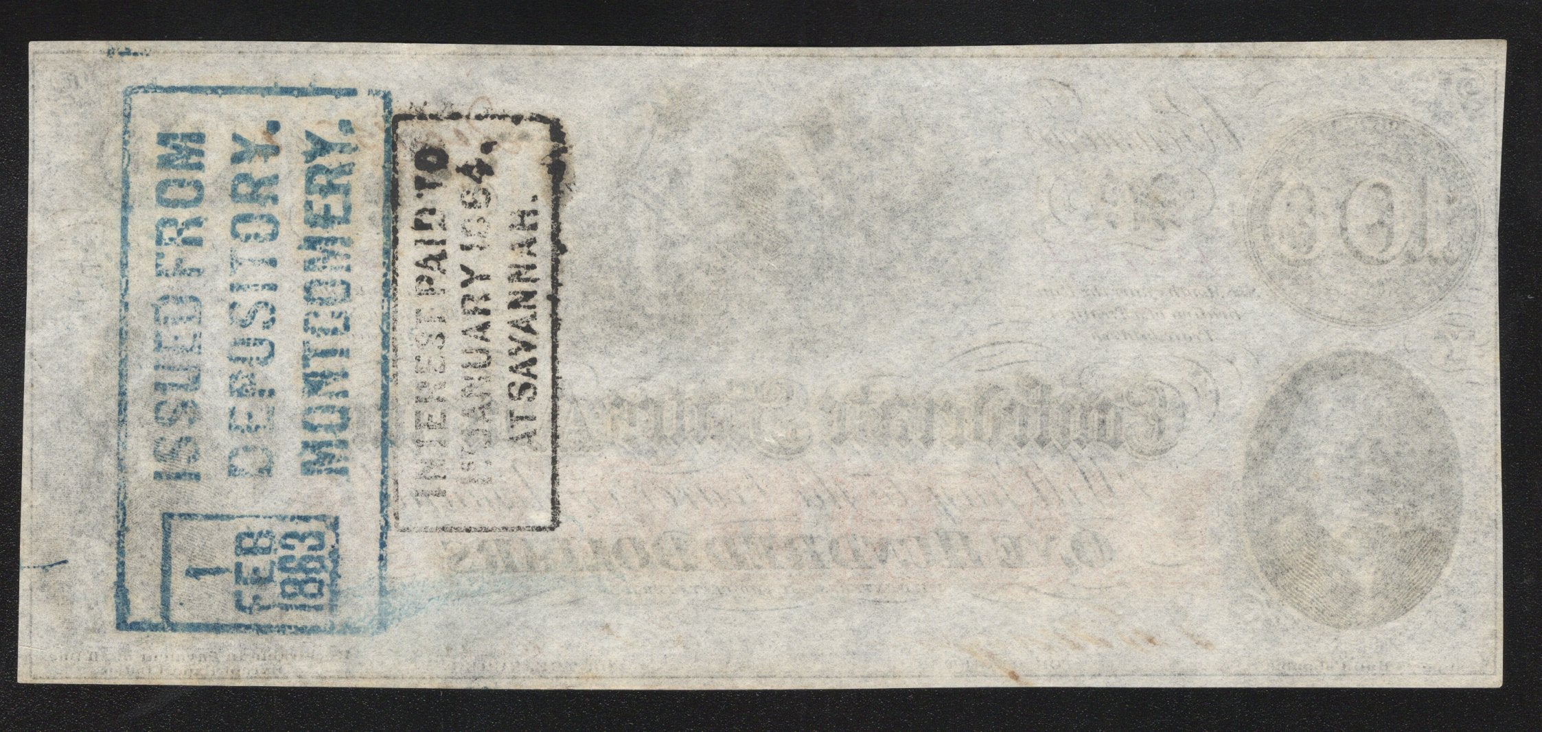 T-41 1862 $100 CONFEDERATE CURRENCY CIVIL WAR NOTE 111484