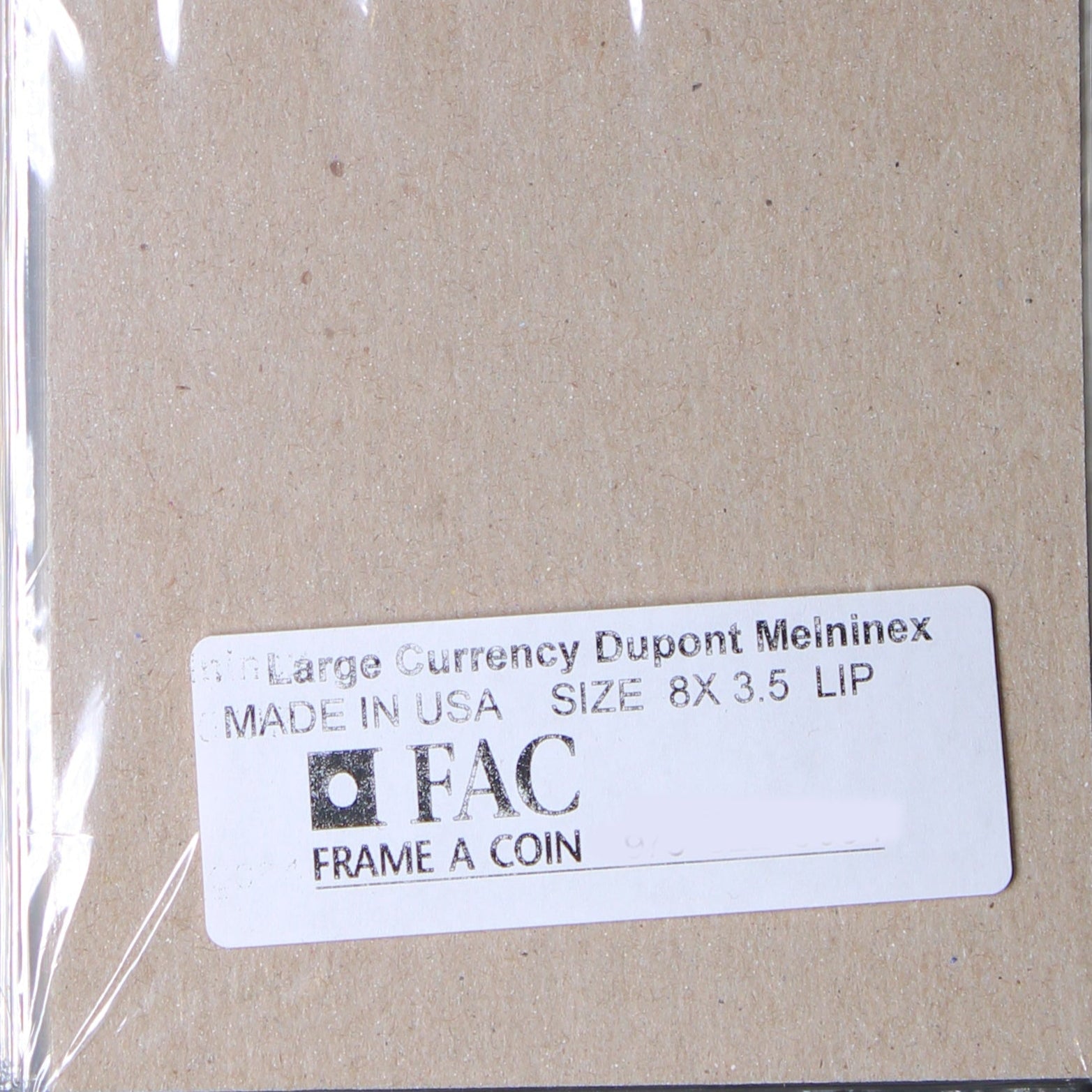 (100) DUPONT MELINEX LARGE SIZE CURRENCY HOLDERS WITH LIP MYLAR BANKNOTE SLEEVES
