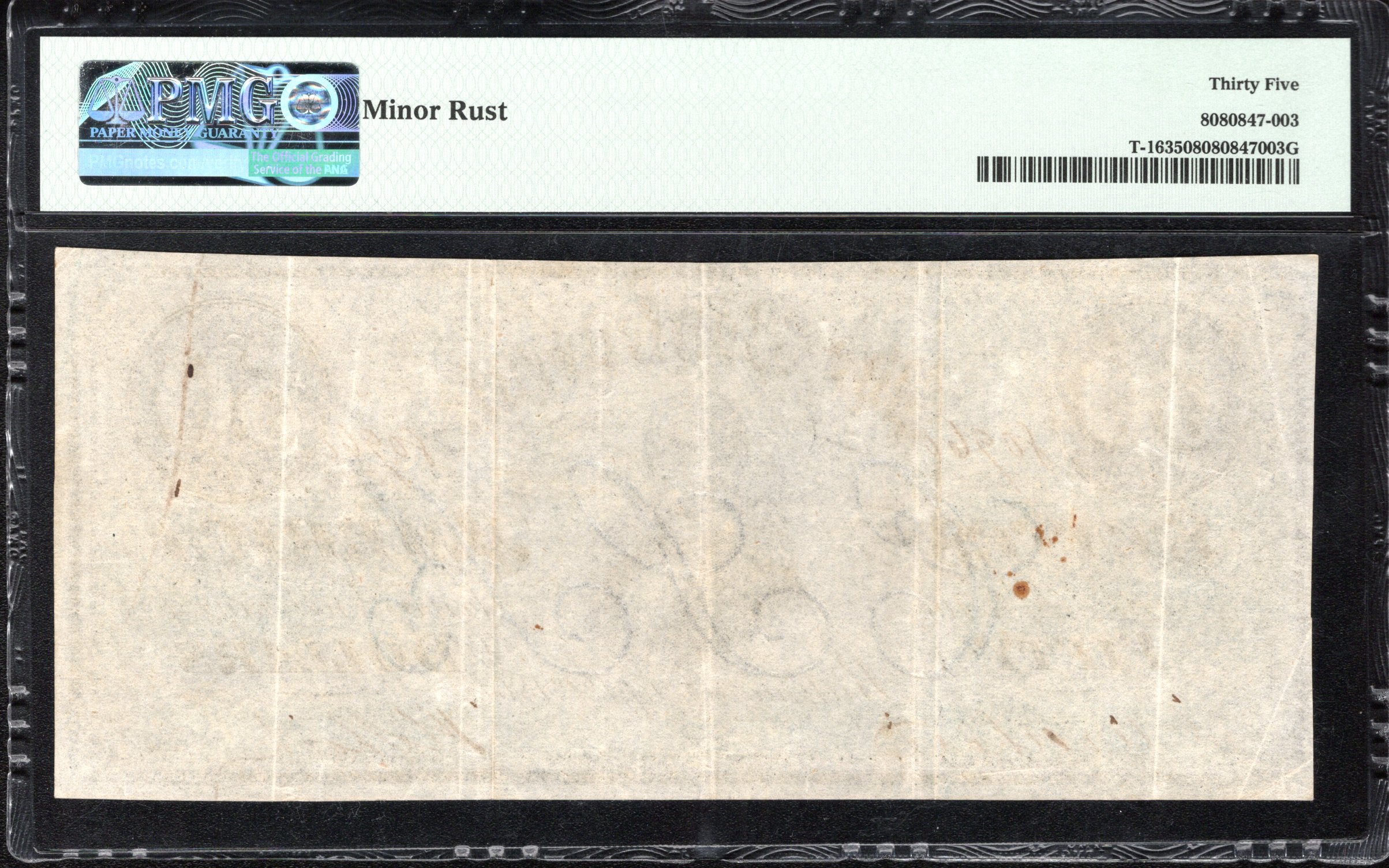 T-16 1861 $50 CONFEDERATE CURRENCY PMG 35 COMMENT CIVIL WAR NOTE 80960