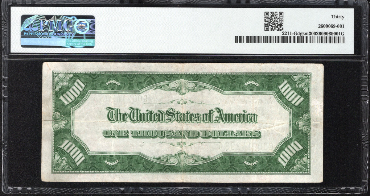 1934 $1000 Federal Reserve Note PMG 30 Fr 2211-G DGS Mule 14293