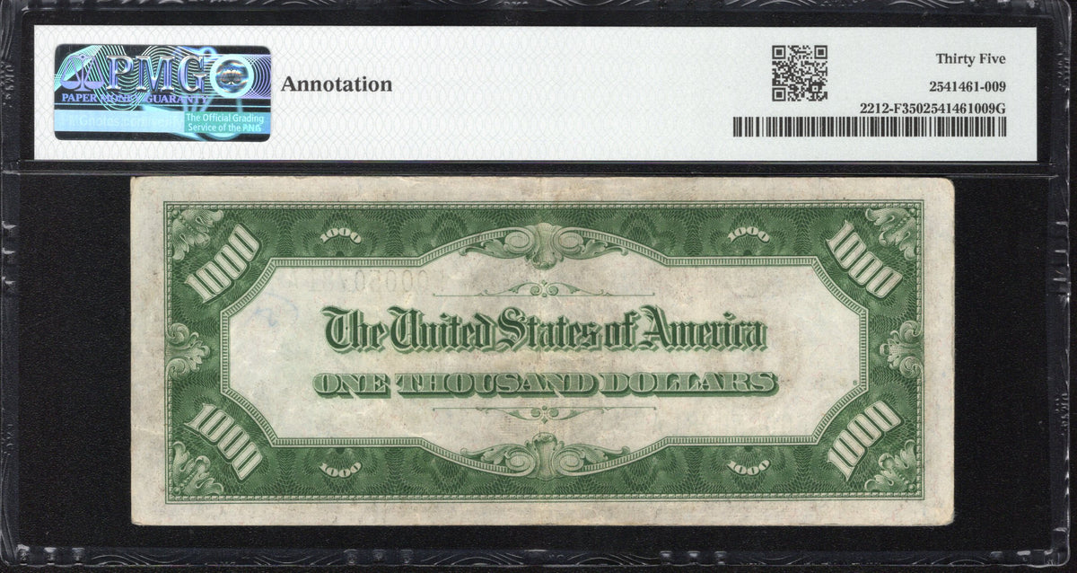 1934-A $1000 ATLANTA ONE THOUSAND DOLLAR BILL PMG 35 COMMENT FRN Fr 2211-F 0781