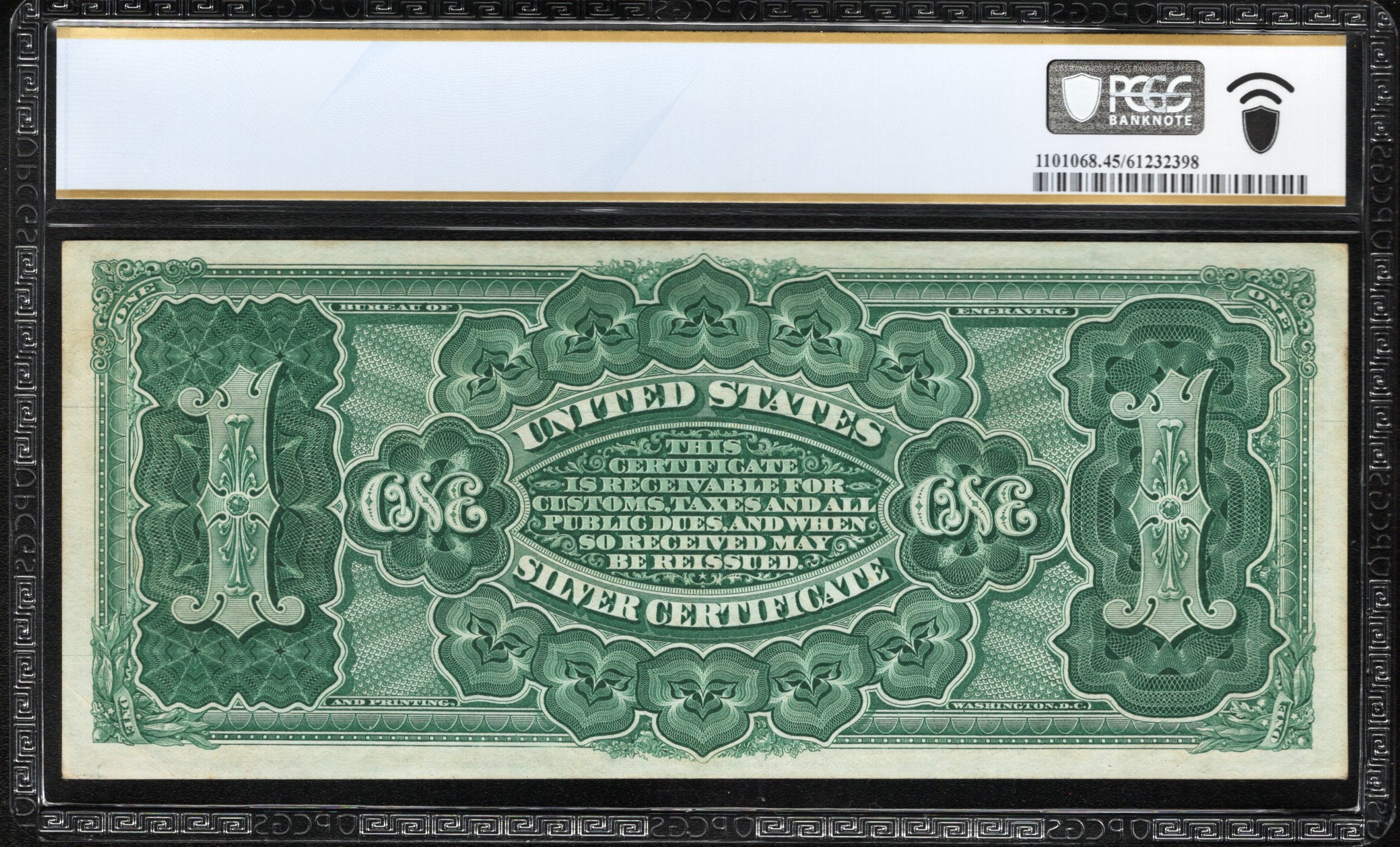 1886 $1 Silver Certificate "Martha" Large Red Seal Banknote PCGS 45 Fr 218 15368